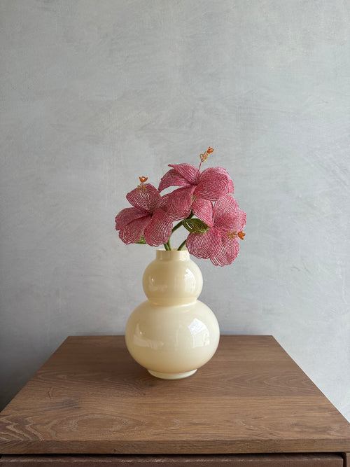 Butter Yellow Glass Vase