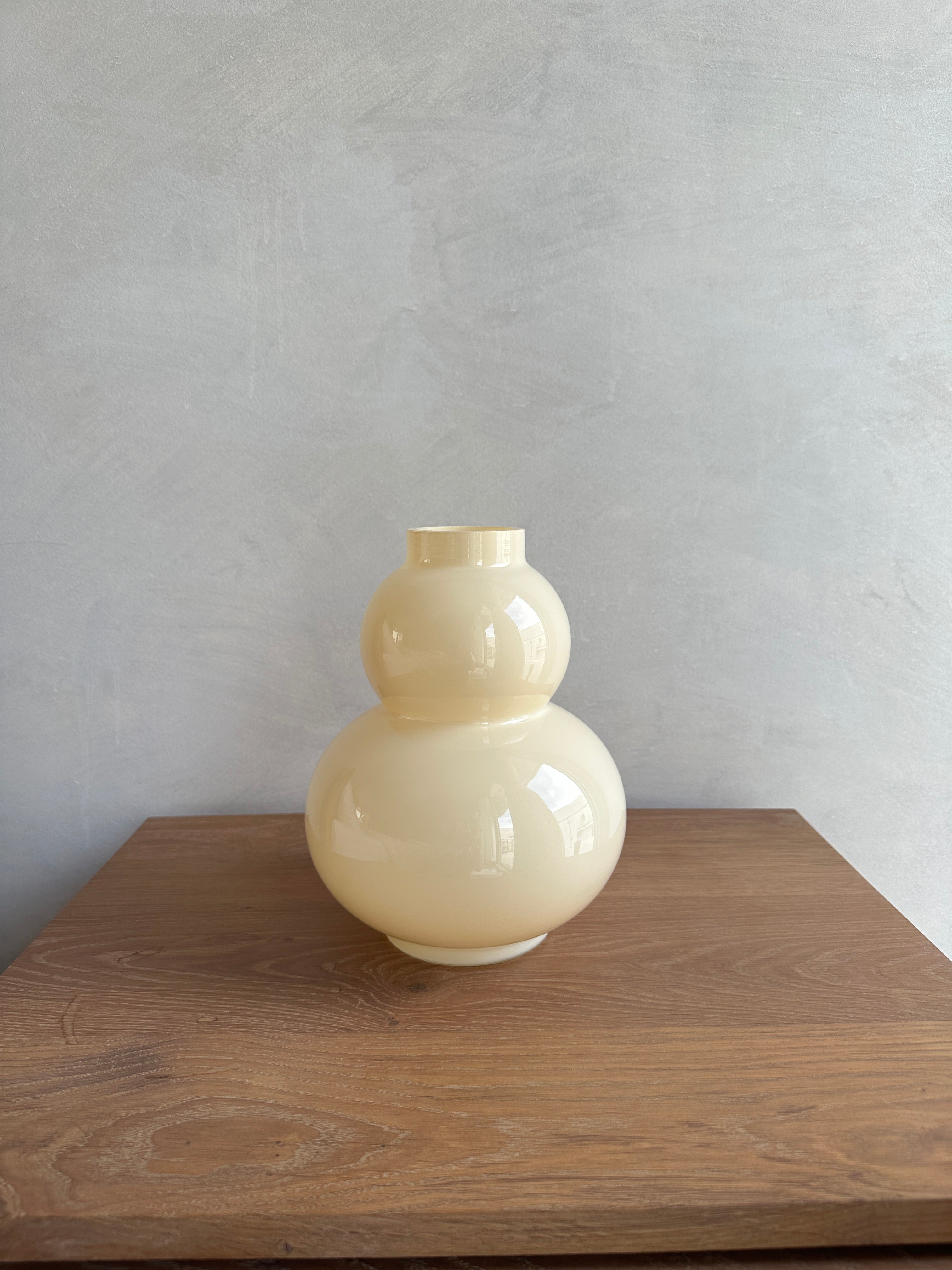 Butter Yellow Glass Vase